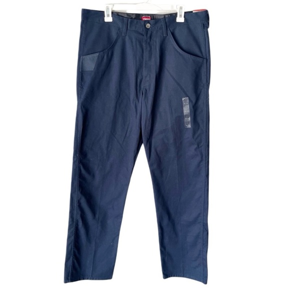 Wrangler's Pants Men's 36x34 Workwear Relaxed Dark Navy Work Pants NWT - Picture 1 of 8